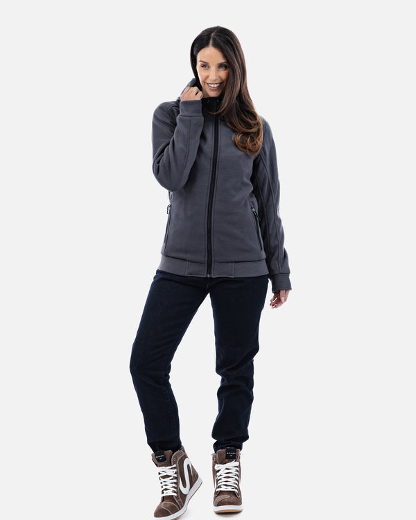 Blade Grey Turbulence Zip Up Motorcycle Hoodie