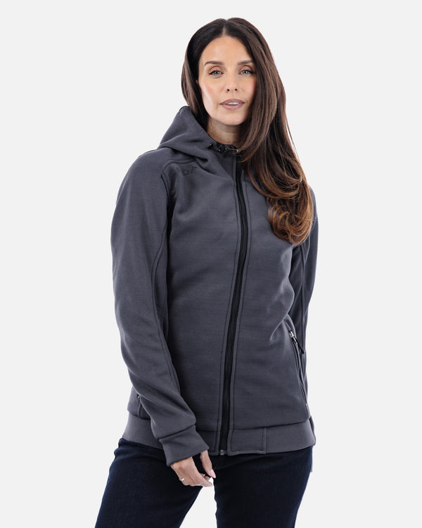 Blade Grey Turbulence Zip Up Motorcycle Hoodie