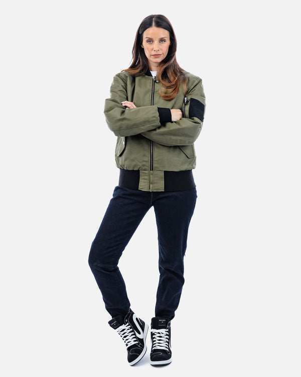 Airforce MA1 Olive Green Motorcycle Bomber Jacket