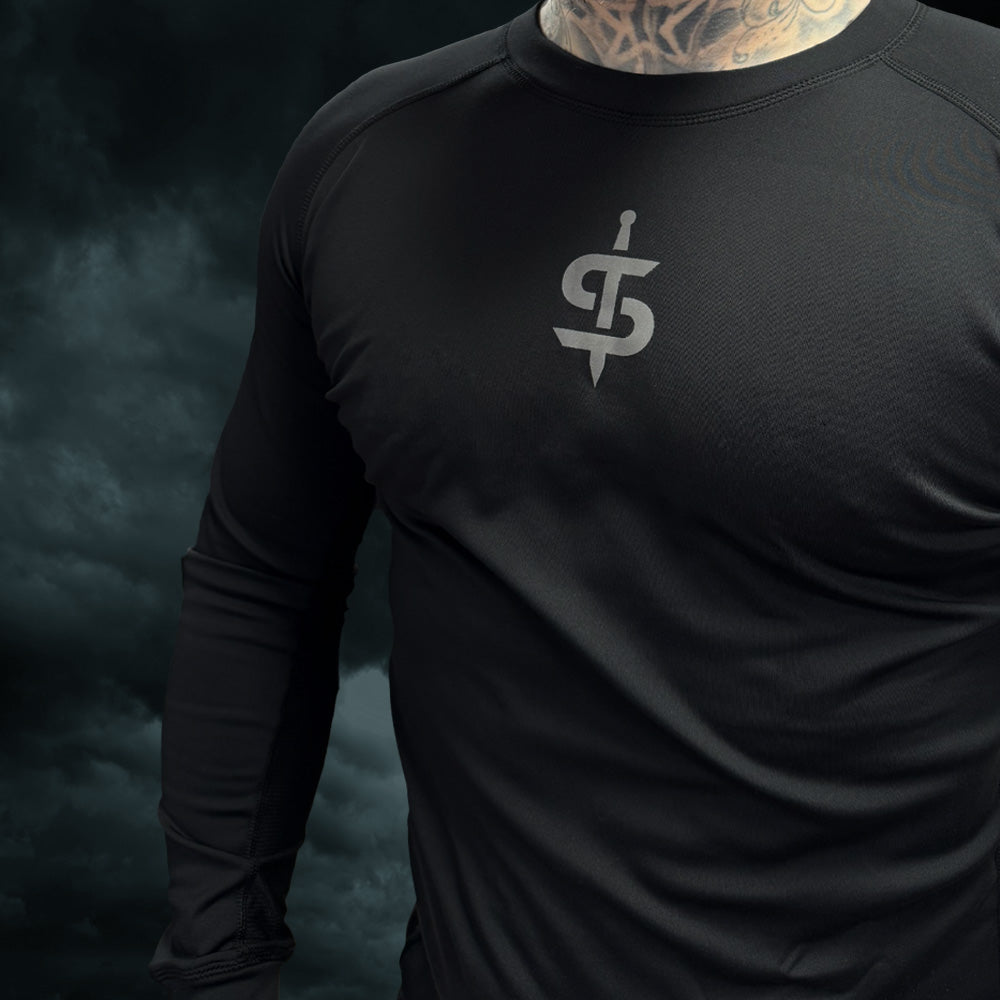 Crucible Black Crew Base Layer Shirt