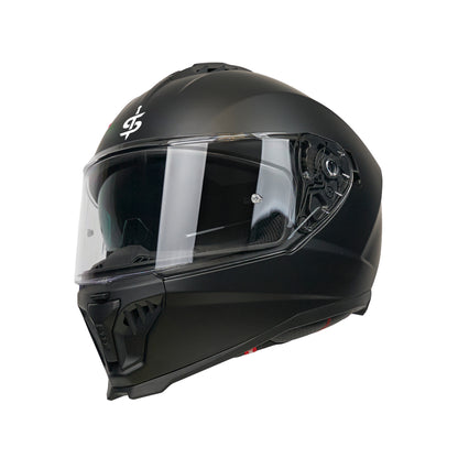 SP18 Matt Black Full Face Motorbike Helmet
