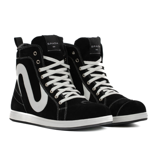 Strider S Black & White Motorcycle Trainers