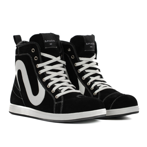 Strider S Black & White Motorcycle Trainers