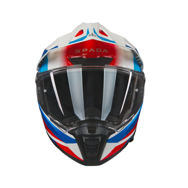 Trailhawk Raptor Red, Blue & White Adventure Motorbike Helmet