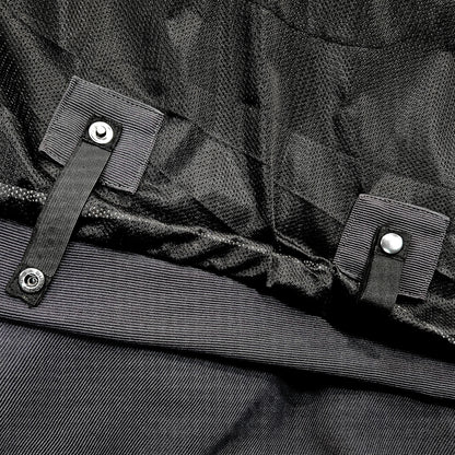 internal belt loops on grey motorcycle hoodies to secure jacket to belt