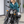 Blade Coral Blue Zip Up Unisex Motorcycle Hoodie - Grace Webb Edit