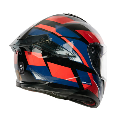 Blade Sabre Black, Blue & Red Full Face Motorbike Helmet