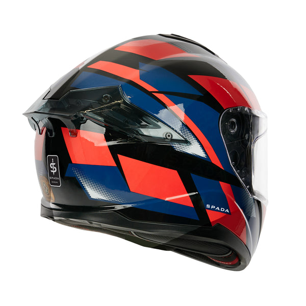 Blade Sabre Black, Blue & Red Full Face Motorbike Helmet