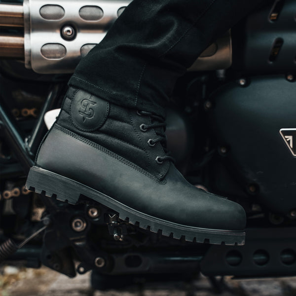 Blackstrike Black Motorcycle Boots