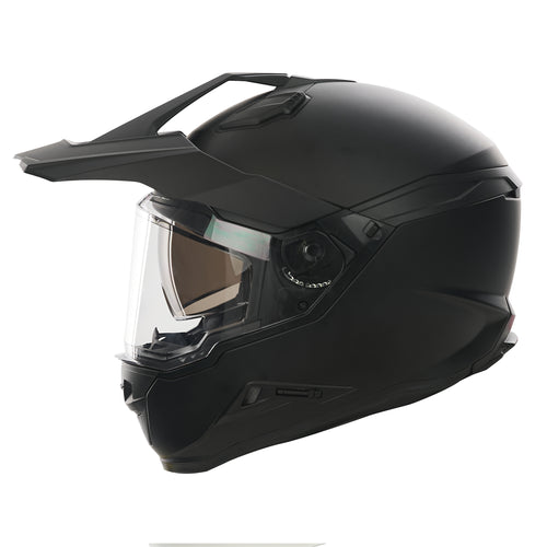 Nitride Matt Black Full Face Adventure Motorbike Helmet