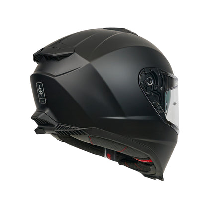 SP18 Matt Black Full Face Motorbike Helmet
