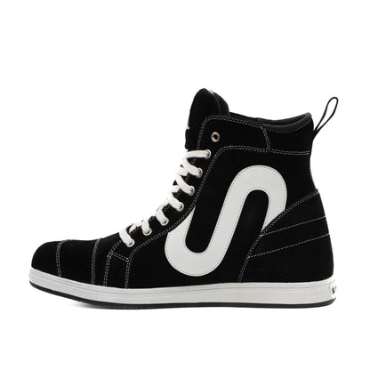 Strider S Black & White Motorcycle Trainers