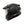 Black motorcycle helmet on a white background