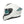 white full face motorbike helmet with clear visor and integrated sun visor