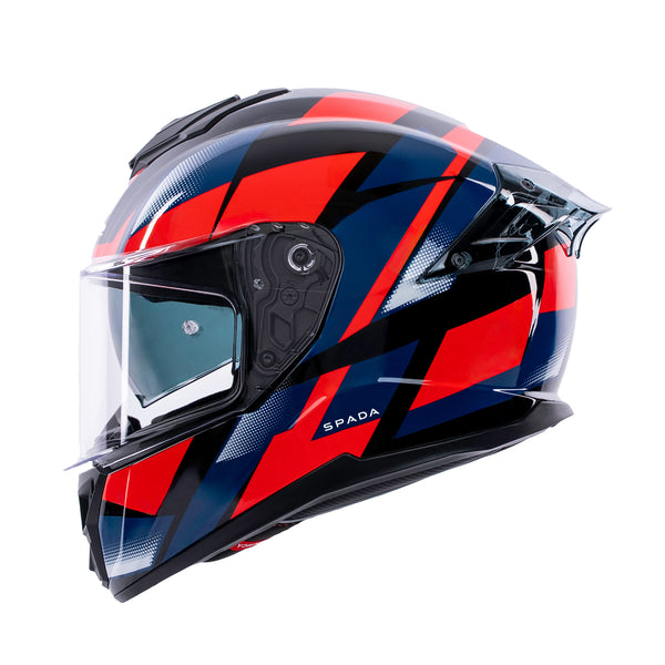 Blade Sabre Black, Blue & Red Full Face Motorbike Helmet