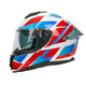 Blade Sabre White, Blue & Red Full Face Motorbike Helmet
