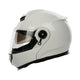 Bastion White Flip Up Motorbike Helmet