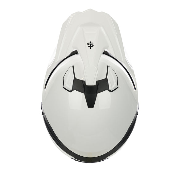 Nitride White Full Face Adventure Motorbike Helmet