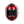 front facing red motorbike helmet with black spada logo