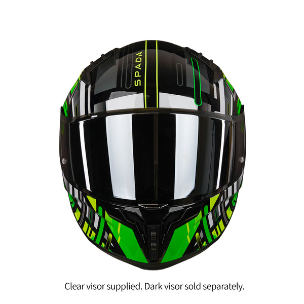 Raiden 3 Cyclone Green Full Face Motorbike Helmet