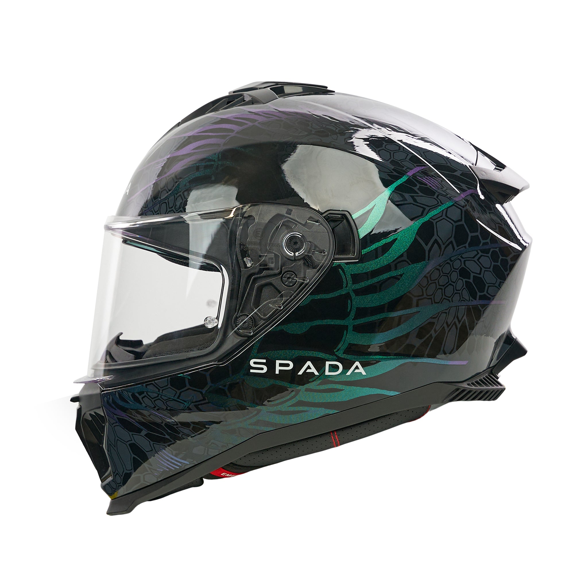 chameleon blue open face 2xl motorcycle helmet SP18 Chameleon Dark Open‑Face Motorbike Helmet | ECE Certified