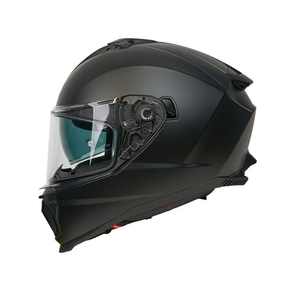 SP18 Matt Black Full Face Motorbike Helmet