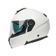 Sirius Gloss White Flip Up Motorbike Helmet