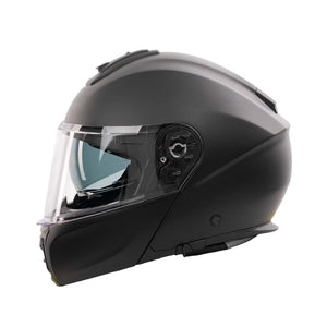 flip motorcycle helmets 1Storm Dual Sport Modular up Full Face Helmet Dual Visor: HJK910 DSPORT Matt Black / L (59-60 cm 23.2-23.4 Inch) 60cm) XL 23.7 inch to 24.4 inch(61 FlipUp Motorbike Helmets Modular