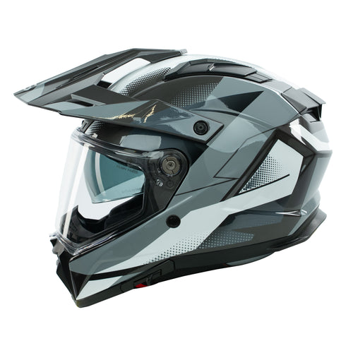Trailhawk Raptor Black & Grey Full Face Adventure Motorbike Helmet