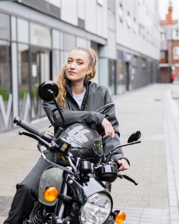 Dash Unexplored Grey Ladies Motorcycle Jacket - Grace Webb Edit