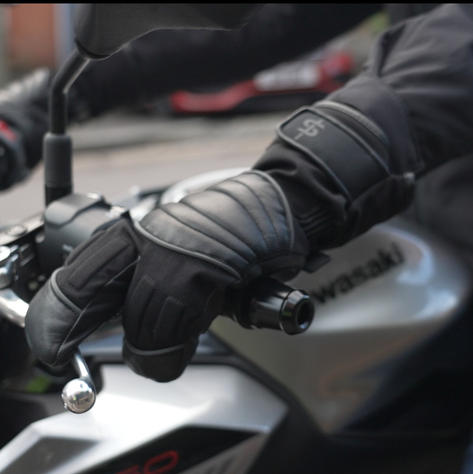 Vulcan Black Waterproof Motorcycle Gloves