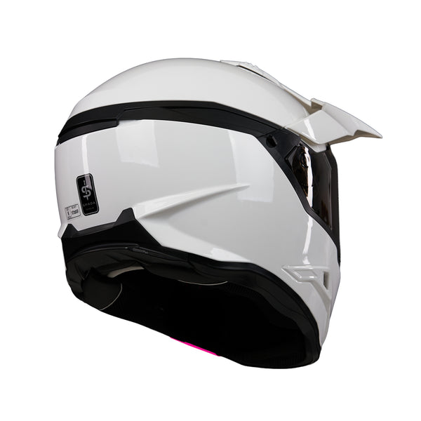 Nitride White Full Face Adventure Motorbike Helmet