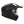 side of matt black motorbike helmet iwth peak and clear visor