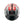 back of red grey and black motorbike helmet with spada logo in the back