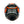back of gray and orange motorbike helmet with spada logo on the back