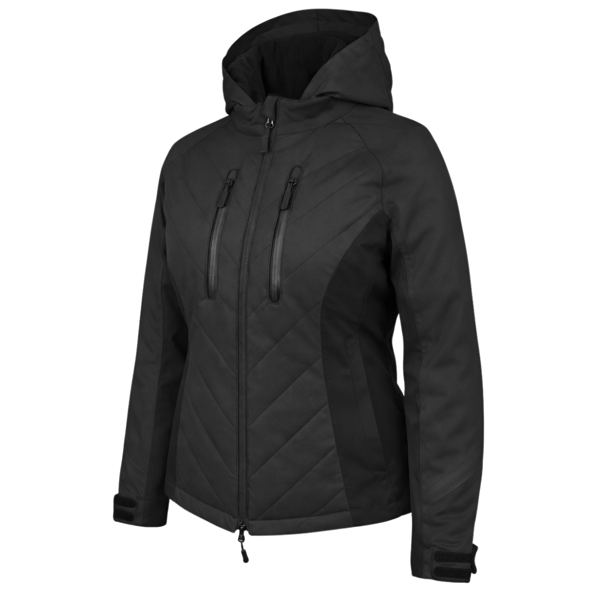 Bella Black Quilted Ladies Motorcycle Jacket