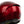 Glossy red helmet with a brand logo on a white background