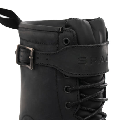 Pilgrim Grande Rev 2 Black Distressed Motorcycle Boots
