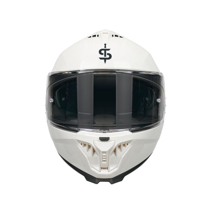 SP18 White Full Face Motorbike Helmet