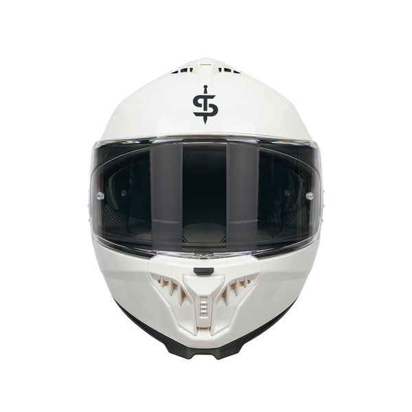 SP18 White Full Face Motorbike Helmet