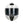 front facing white glossy motorbike helmet with black spada logo