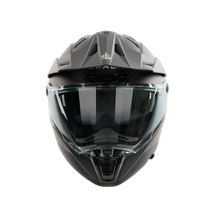 front facing off road motorbike helmet with spada branding