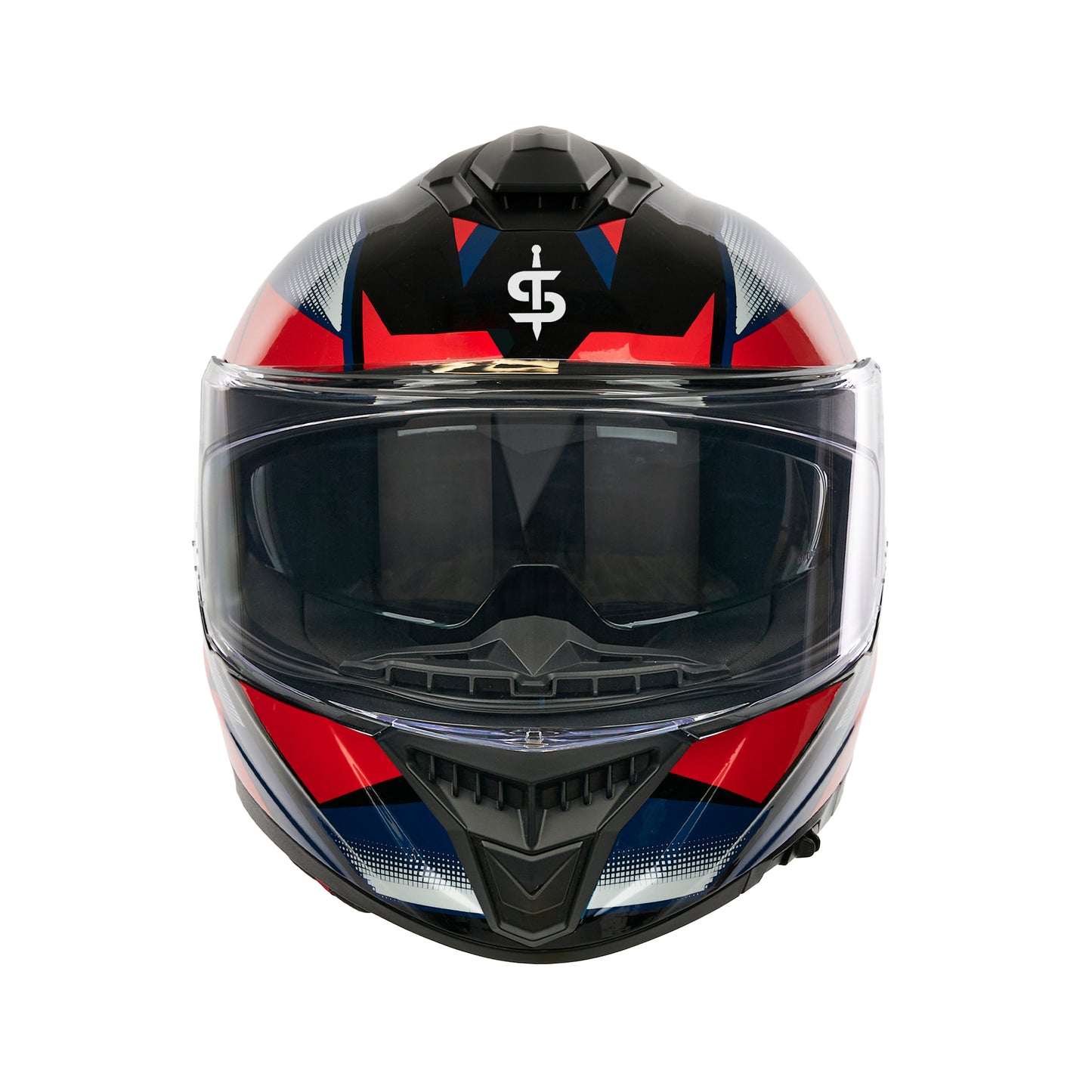 Blade Sabre Black, Blue & Red Full Face Motorbike Helmet
