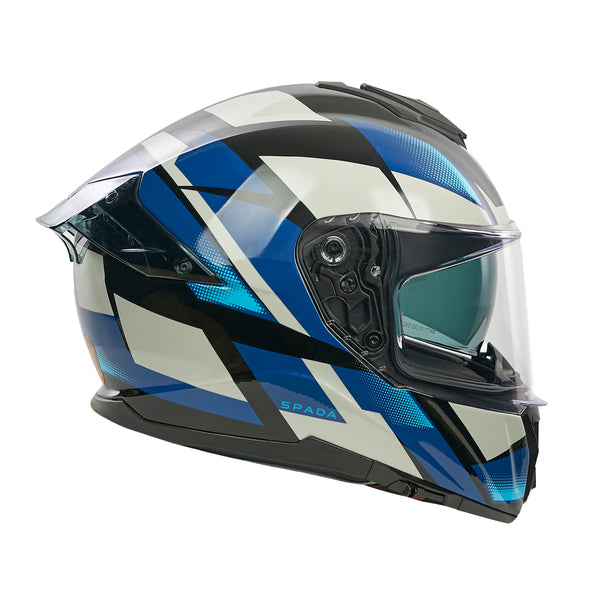 Blade Sabre Blue, Black & Grey Full Face Motorbike Helmet