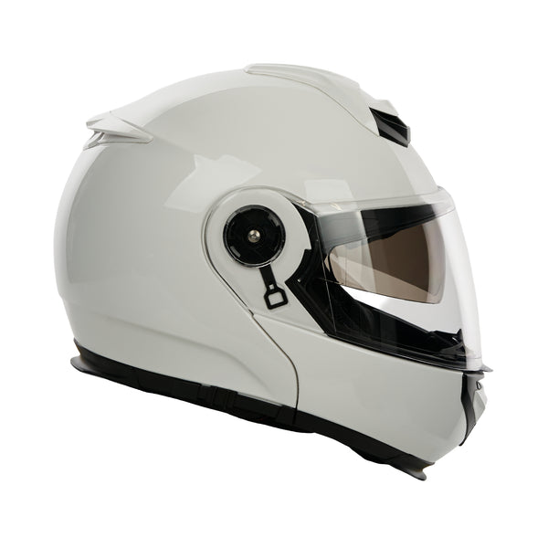 Bastion White Flip Up Motorbike Helmet