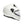 White motorcycle helmet with clear visor on a white background