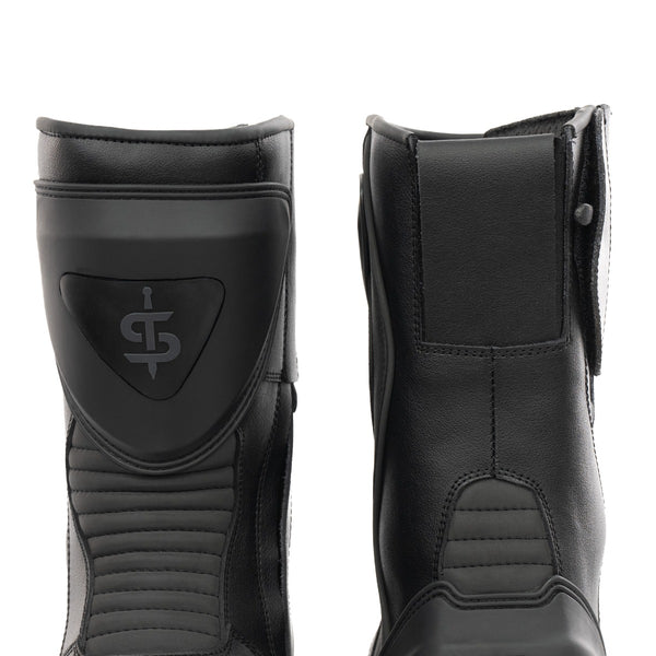 Cyclone Waterproof Black Motorcycle Boots