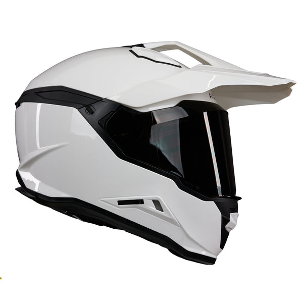 Nitride White Full Face Adventure Motorbike Helmet