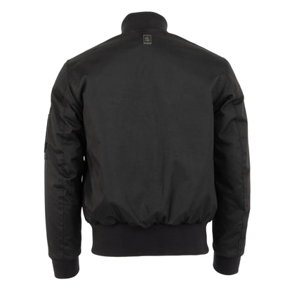 Airforce MA1 Black Motorcycle Bomber Jacket