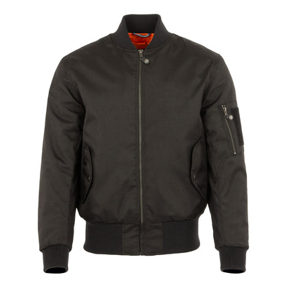 Airforce MA1 Black Motorcycle Bomber Jacket
